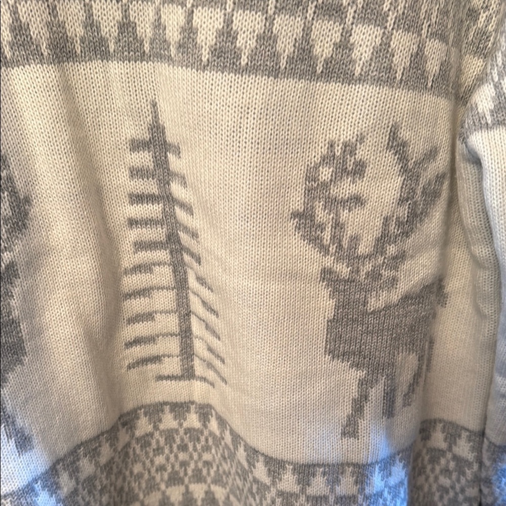 Gray Reindeer Pattern Sweater - Picture 2 of 6